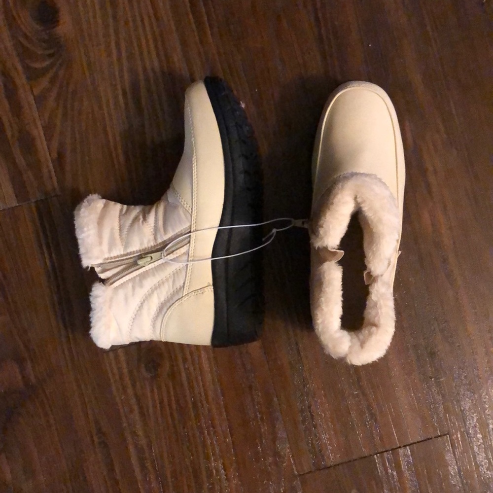 White ankle boots